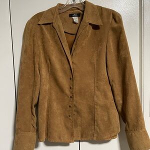 Vintage 70s Jex Tan Faux Suede Blazer